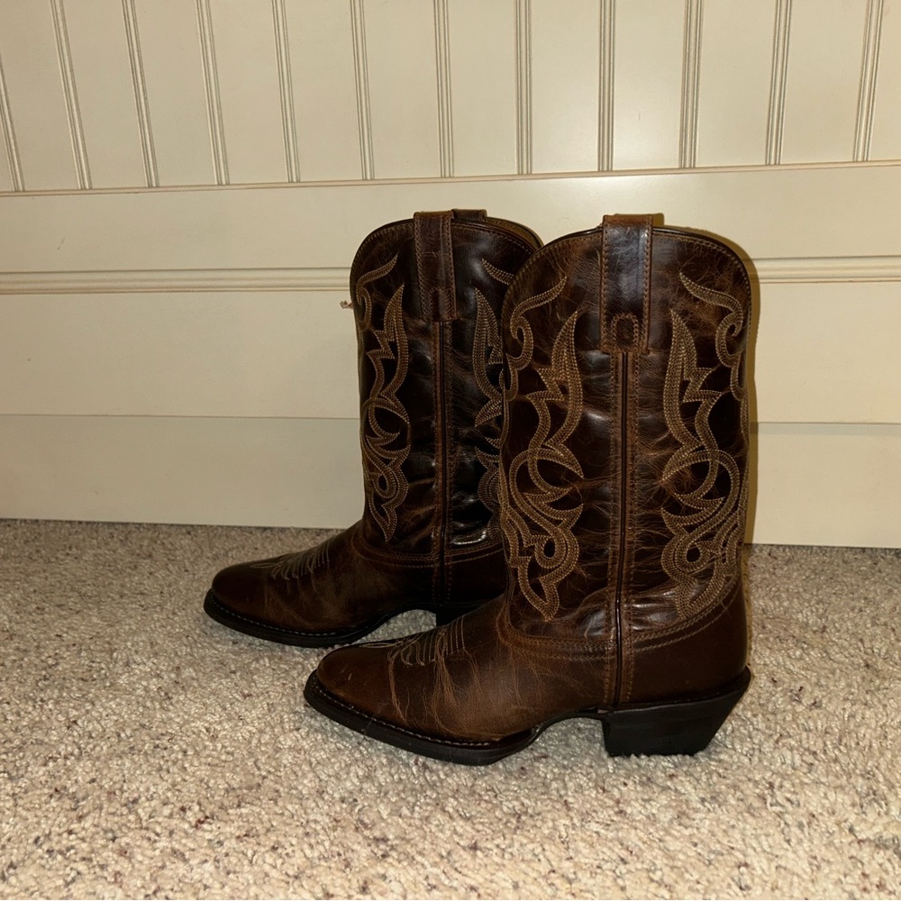 Laredo Brown Heeled Boots
